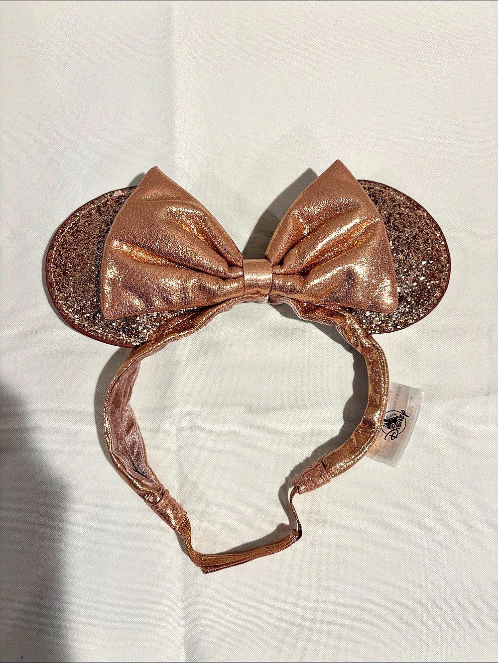 Disney Minnie Mouse Rose Gold Sequined Ear Headband
